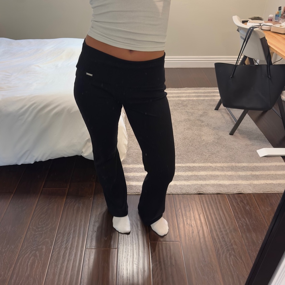 Black Ribbed Aim’n Yoga Pants
